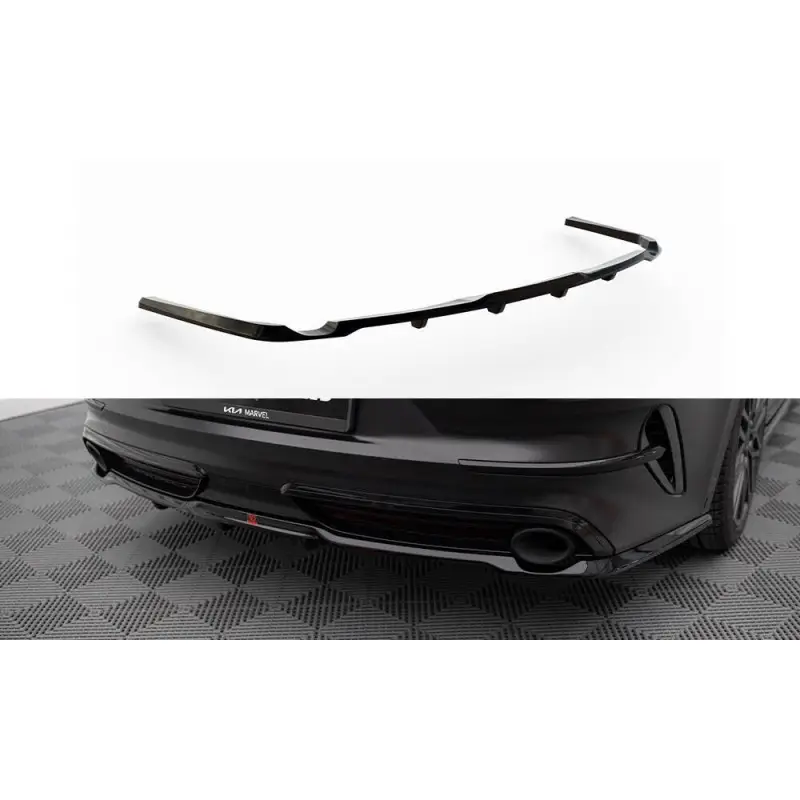CENTRAL ARRIERE SPLITTER (AVEC UNE BARRE VERTICALE) KIA PROCEED GT MK1 FACELIFT - MAXTONDESIGN - FINITION NOIR BRILLANT Seulement Aujourd’hui