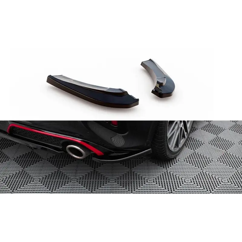Dernière Chance LAMES DE PARE-CHOCS ARRIERE LATERALES KIA CEED GT MK3 FACELIFT - MAXTONDESIGN - FINITION NOIR BRILLANT