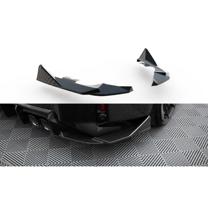Nouveauté FIBRE DE CARBONE LAMES DE PARE-CHOCS ARRIERE LATERALES BMW M2 G87 - MAXTONDESIGN