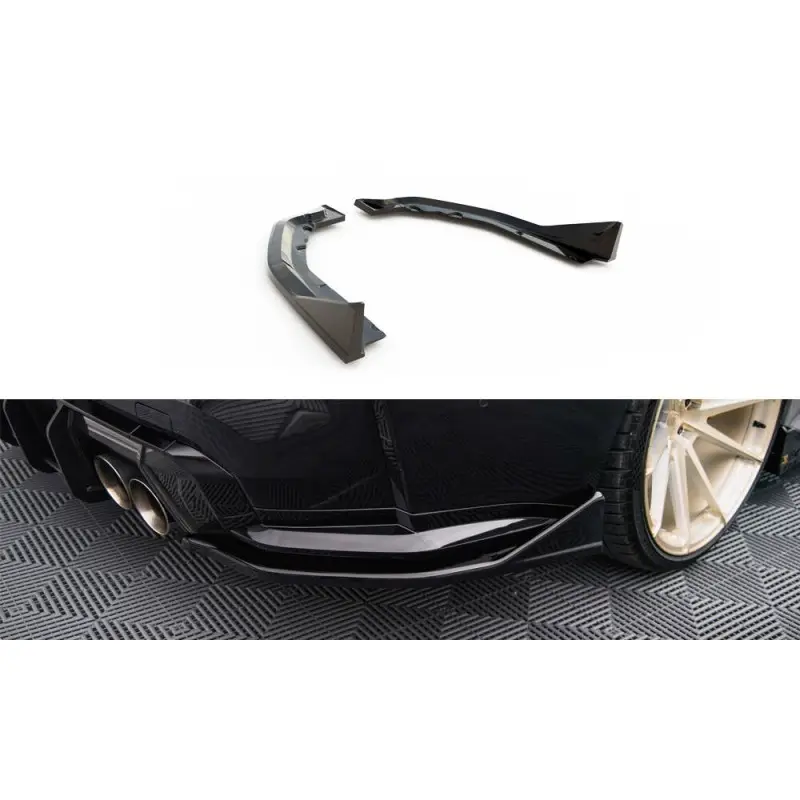 Produit De Marque LAMES DE PARE-CHOCS ARRIERE LATERALESV.4 BMW M4 G82 - MAXTONDESIGN - FINITION NOIR BRILLANT