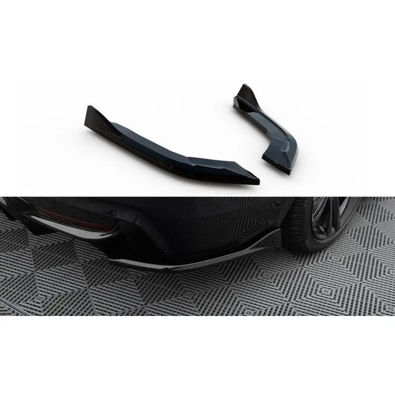 LAMES DE PARE-CHOCS ARRIERE LATERALES V.1 BMW 4 GRAN COUPE M-PACK F36 - MAXTONDESIGN - FINITION NOIR BRILLANT Must-Have