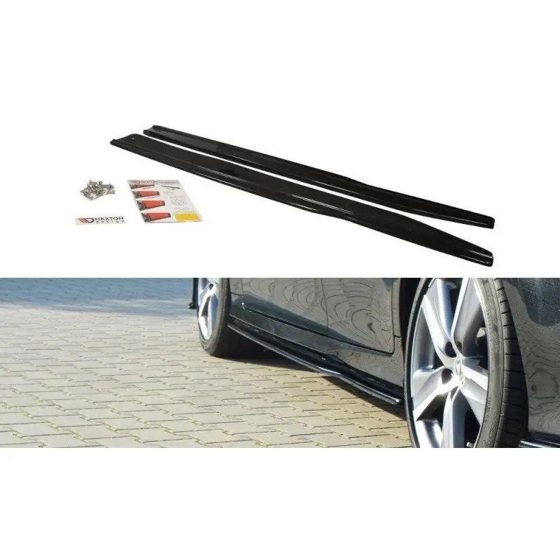 RAJOUTS DES BAS DE CAISSE POUR LEXUS GS MK4 FACELIFT - MAXTON DESIGN - FINITION NOIR BRILLANT Promotion