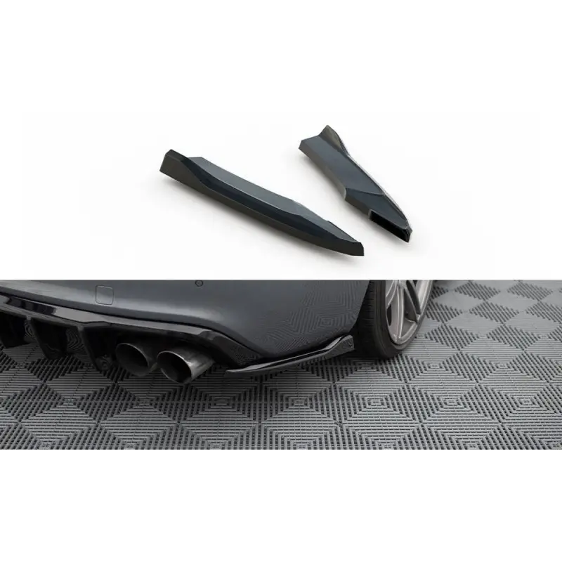 Petit Prix LAMES DE PARE-CHOCS ARRIERE LATERALES V.2 AUDI S5 COUPE 8T FACELIFT - MAXTONDESIGN - FINITION NOIR BRILLANT