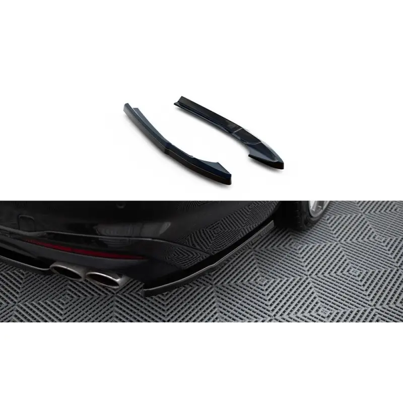 LAMES DE PARE-CHOCS ARRIERE LATERALES AUDI S4 B9 FACELIFT - MAXTONDESIGN - FINITION NOIR BRILLANT Satisfait Ou Remboursé