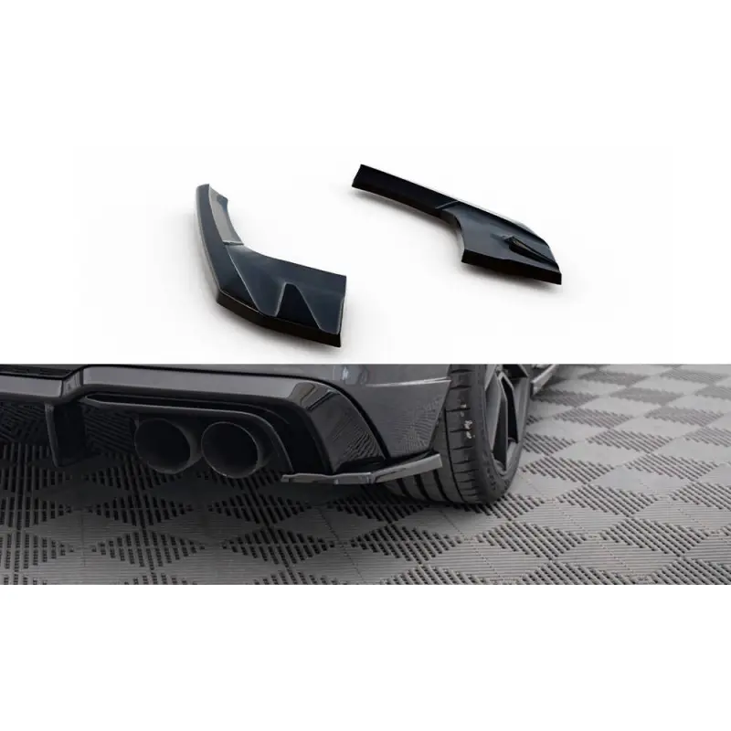 Achetez Aujourd’hui LAMES DE PARE-CHOCS ARRIERE LATERALES V.2 AUDI S3 / A3 S-LINE SPORTBACK 8V FACELIFT - MAXTONDESIGN - FINITION NOIR BRILLANT