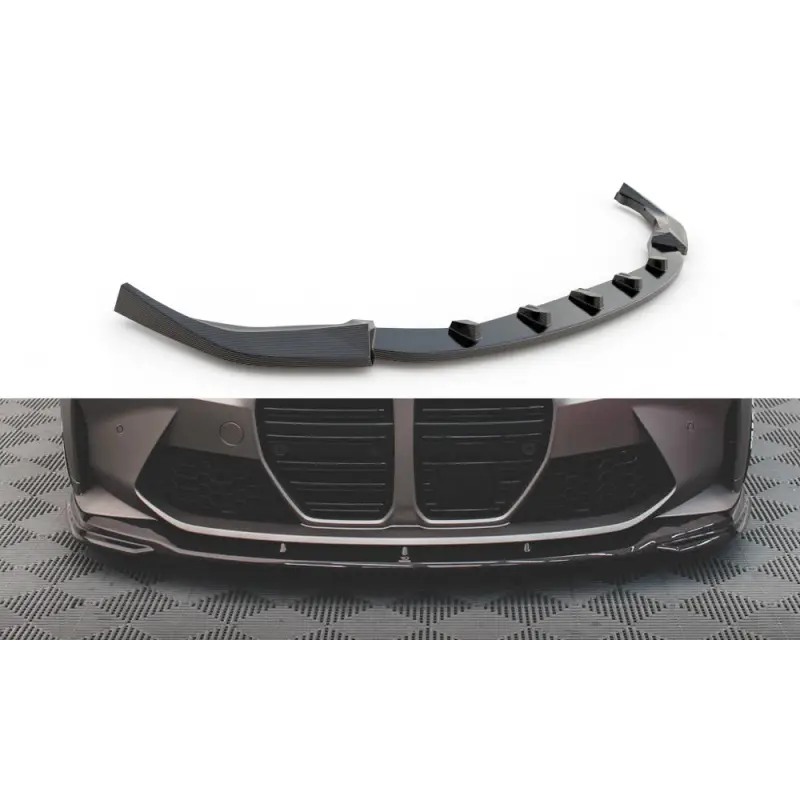 Prix Cassé LAME DU PARE-CHOCS AVANT V.2 EN FIBRE DE CARBONE BMW M4 G82- MAXTONDESIGN - VERITABLE CARBON