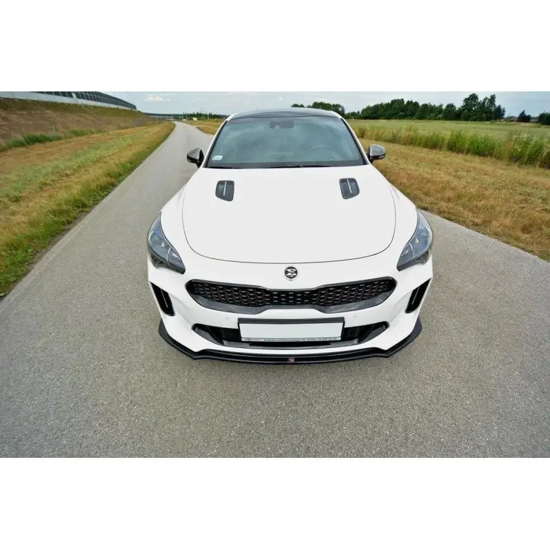 LAME DU PARE-CHOCS AVANT V.2 KIA STINGER GT - MAXTON DESIGN - FINITION NOIR BRILLANT Acheter En Ligne