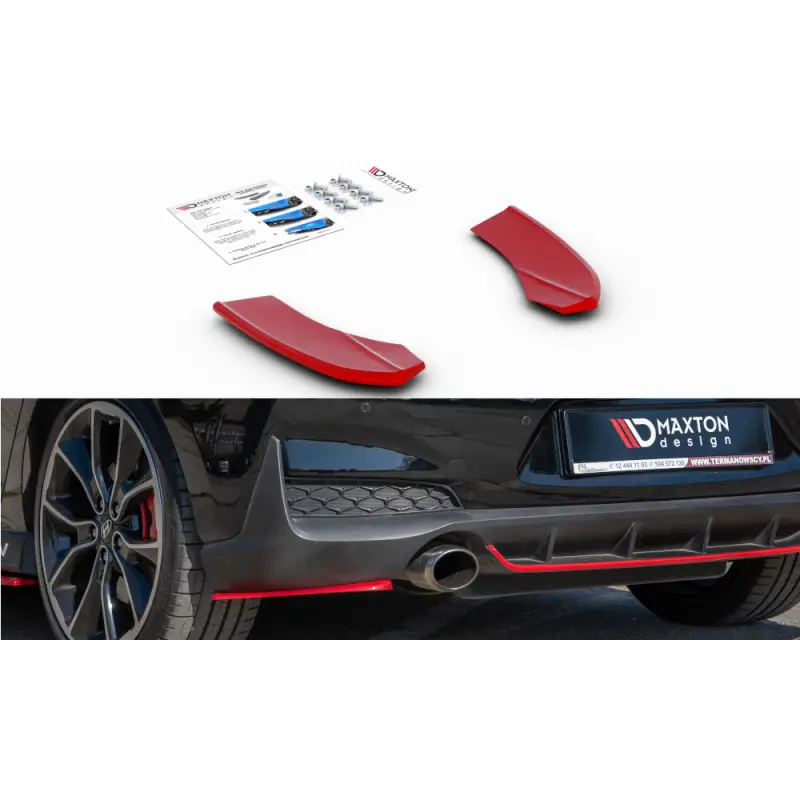 LAME DU PARE-CHOCS ARRIERE V.2 HYUNDAII30 N MK3 HATCHBACK - MAXTONDESIGN - FINITION ROUGE Meilleur Prix