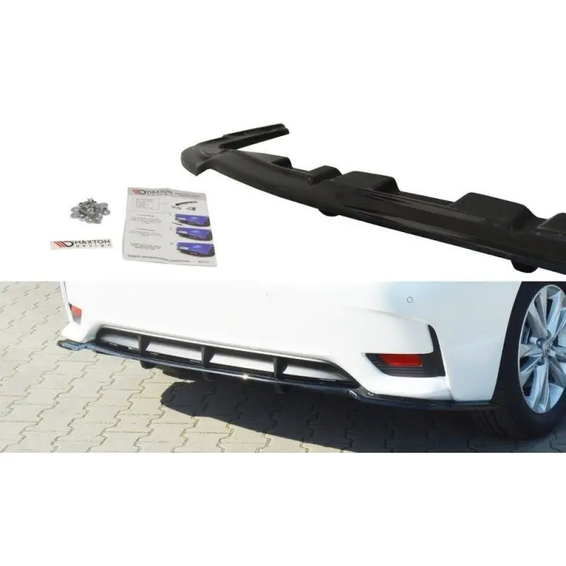 Vente Directe CENTRAL ARRIÈRE SPLITTER LEXUS CT MK1 FACELIFT (AVEC UNE BARRE VERTICALE) - MAXTON DESIGN - FINITION NOIR BRILLANT