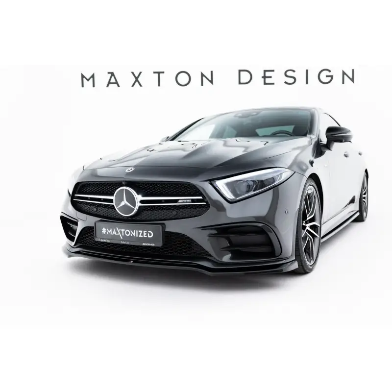 LAME DU PARE-CHOCS AVANT V.3 MERCEDES-AMG CLS 53 C257 - MAXTONDESIGN - FINITION NOIR BRILLANT Acheter Direct
