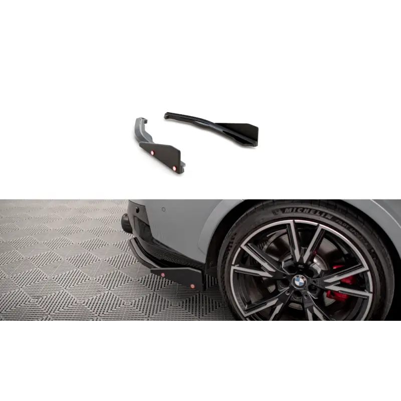 Achat Immédiat LAMES DE PARE-CHOCS ARRIÈRE LATÉRALES V.2 + AILERONS BMW 2 COUPE M240I G42 - MAXTONDESIGN - FINITION NOIR BRILLANT