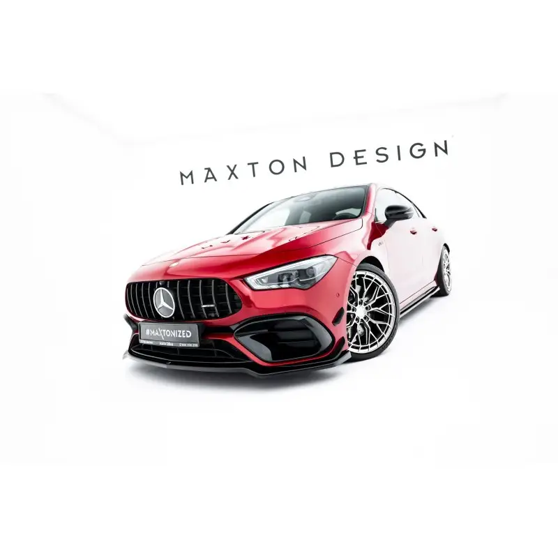 Meilleur Choix LAME DU PARE-CHOCS AVANT V.4 MERCEDES-AMG CLA 45 AERO C118 - MAXTONDESIGN - FINITION NOIR BRILLANT