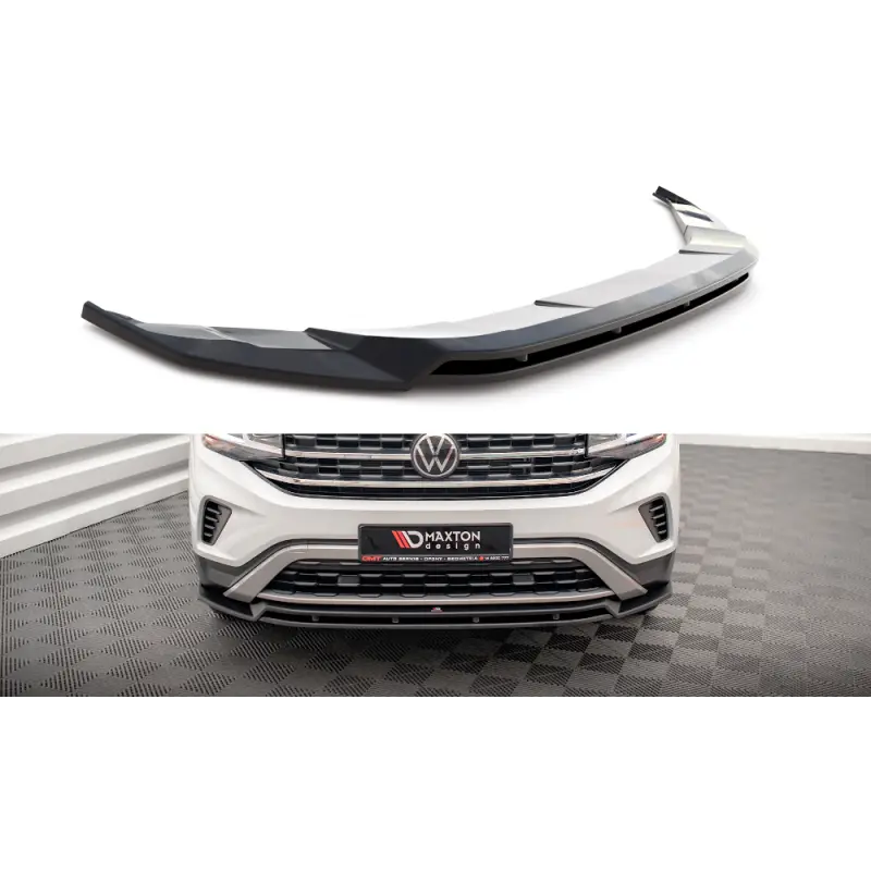 Certifié LAME DU PARE-CHOCS AVANT V.2 VOLKSWAGEN ATLAS CROSS SPORT - MAXTONDESIGN - FINITION NOIR BRILLANT