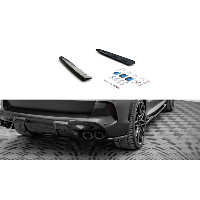 LAMES DE PARE-CHOCS ARRIÈRE LATÉRALES BMW X5M F95 - MAXTON DESIGN - FINITION NOIR BRILLANT Prix Cassé