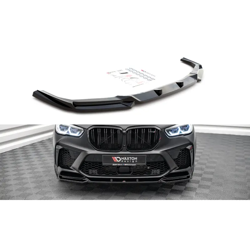 Pas Cher LAME DU PARE-CHOCS AVANT V.2 BMWX5M F95 - MAXTON DESIGN - FINITION NOIR BRILLANT