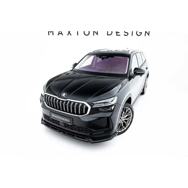 Vente Directe LAME DU PARE-CHOCS AVANT SKODA KODIAQ MK2 - MAXTONDESIGN - FINITION NOIR BRILLANT