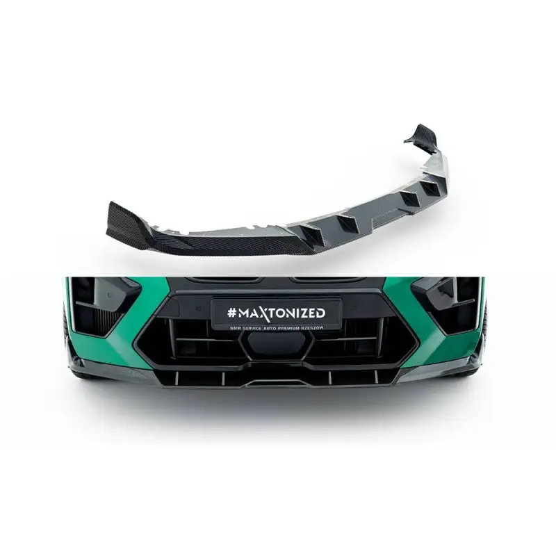 FIBRE DE CARBONE LAME DU PARE-CHOCS AVANT BMW X5 M F95 FACELIFT - MAXTONDESIGN - CARBON VERITABLE Authentique