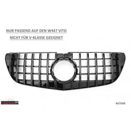 CALANDRE LOOK GT-R PANAMERICANAMERCEDES W447 VITO NOIR (14-18) Quantité Limitée