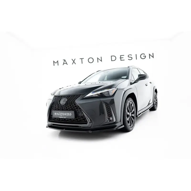 LAME DU PARE-CHOCS AVANT LEXUS UX F-SPORT MK1 - MAXTONDESIGN - FINITION NOIR BRILLANT Satisfait Ou Remboursé