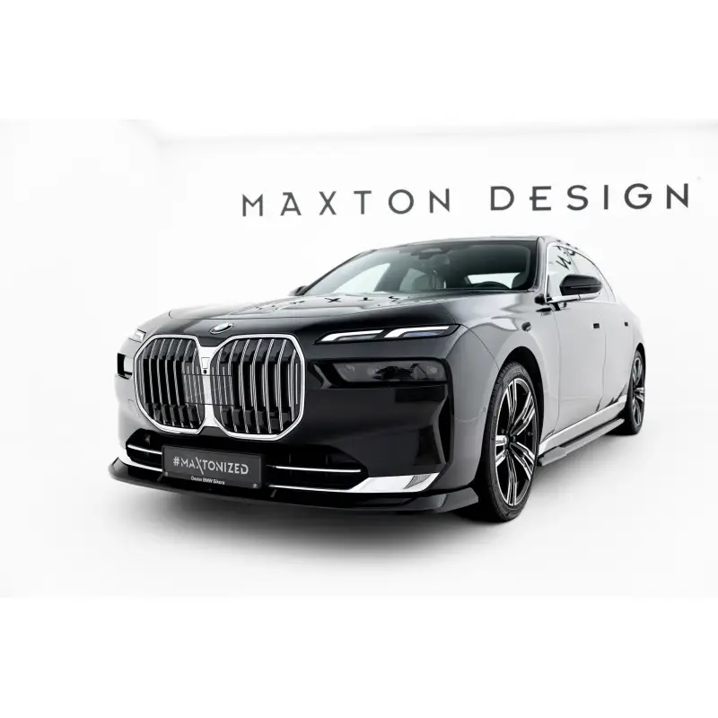 Expédition Rapide LAME DU PARE-CHOCS AVANT V.2 BMW 7 G70 - MAXTONDESIGN - FINITION NOIR BRILLANT