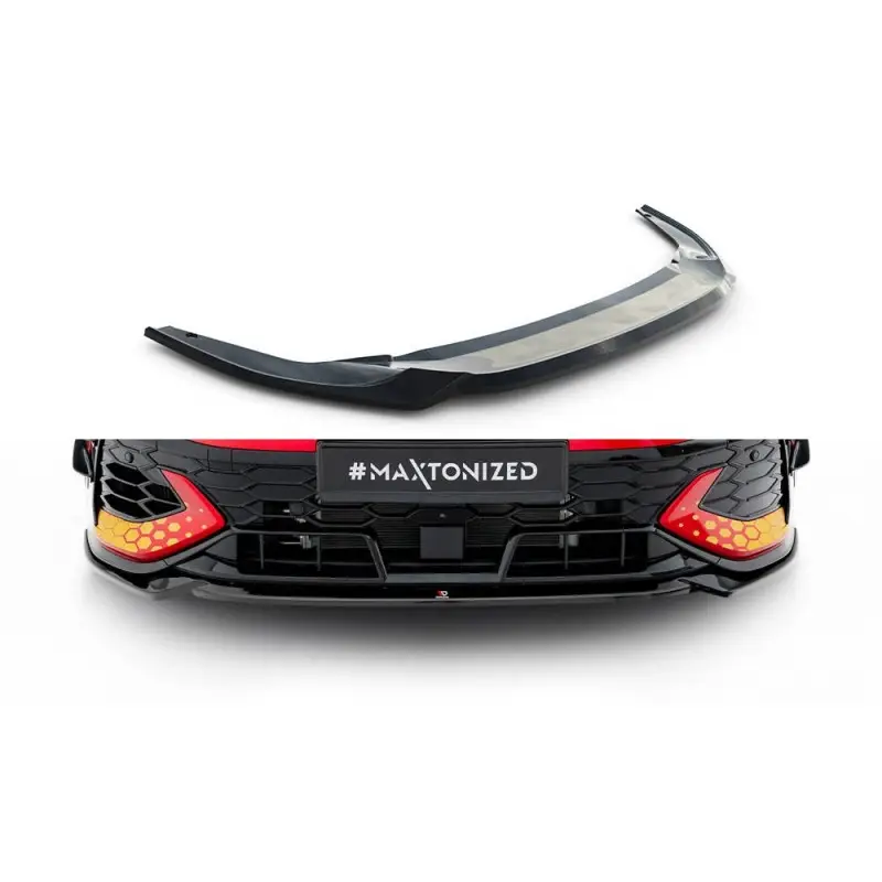 Nouvelle Collection LAME DU PARE-CHOCS AVANT V.4 VOLKSWAGEN GOLF GTI CLUBSPORT MK8 FACELIFT - MAXTONDESIGN - FINITION NOIR BRILLANT