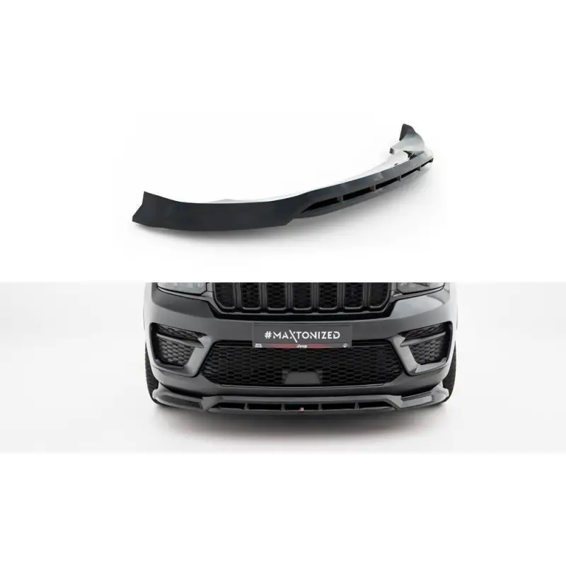 LAME DU PARE-CHOCS AVANT JEEP GRAND CHEROKEE TRAILHAWK MK5 - MAXTONDESIGN - FINITION NOIR BRILLANT Remise