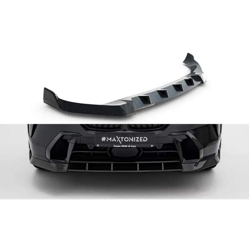 FIBRE DE CARBONE LAME DU PARE-CHOCS AVANT BMW X7 M-PACK G07 FACELIFT - MAXTONDESIGN - VERITABLE CARBON Réduction