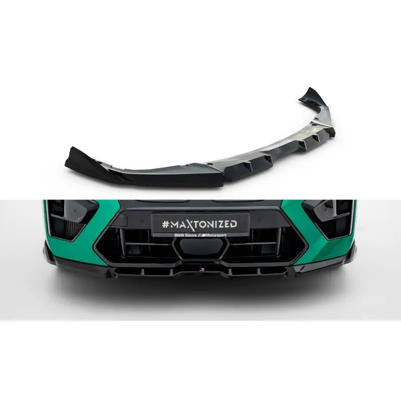 LAME DU PARE-CHOCS AVANT V.1 BMW X6 M F96 FACELIFT - MAXTONDESIGN - FINITION NOIR BRILLANT Acheter En Ligne