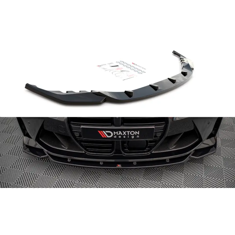Meilleure Vente LAME DU PARE-CHOCS AVANT V.2 BMW M3 SEDAN / TOURING G80 / G81 - MAXTONDESIGN - FINITION NOIR BRILLANT