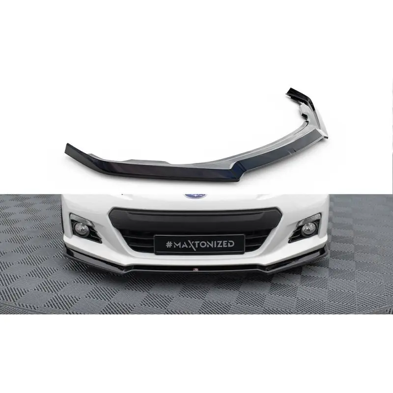 LAME DU PARE-CHOCS AVANT V.2 SUBARU BRZ - MAXTONDESIGN - FINITION NOIR BRILLANT Bon Plan