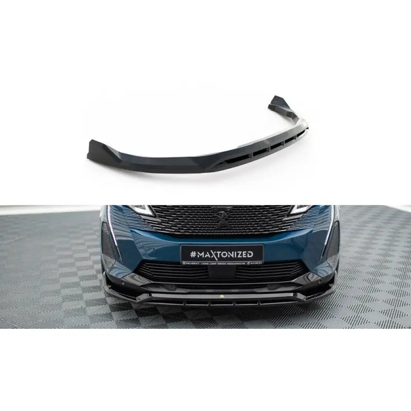Offre Exclusive LAME DU PARE-CHOCS AVANT PEUGEOT 3008 GT-LINE MK2 FACELIFT - MAXTONDESIGN - FINITION NOIR BRILLANT