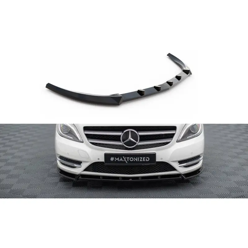 Top Vente LAME DU PARE-CHOCS AVANT MERCEDES-BENZ B W246 - MAXTONDESIGN - FINITION NOIR BRILLANT