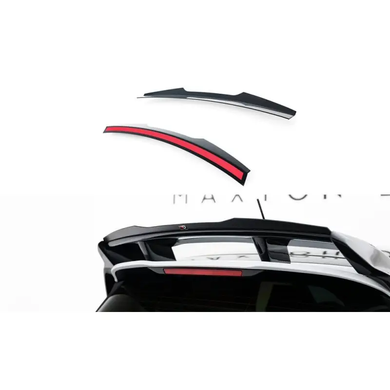 Nouvelle Collection SPOILER CAP FORD FIESTA ST / ST-LINE MK8 / MK8 FACELIFT (POUR SPOILER FO-FI-8-ST-FH1FP) - MAXTONDESIGN - FINITION NOIR BRILLANT