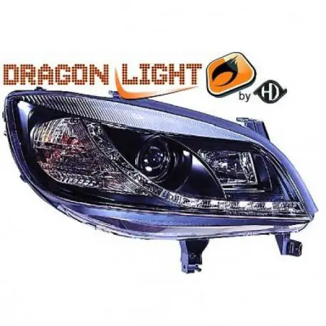 Vente Flash SET DE DEUX PHARES AVANT A LED OPEL ZAFIRA (99-05) - H1/H1 - FOND NOIR