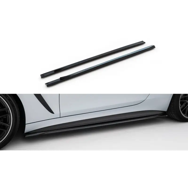 RAJOUTS DES BAS DE CAISSE V.1 MERCEDES-AMG GT 63 C192 - MAXTONDESIGN - FINITION NOIR BRILLANT Nouvelle Collection