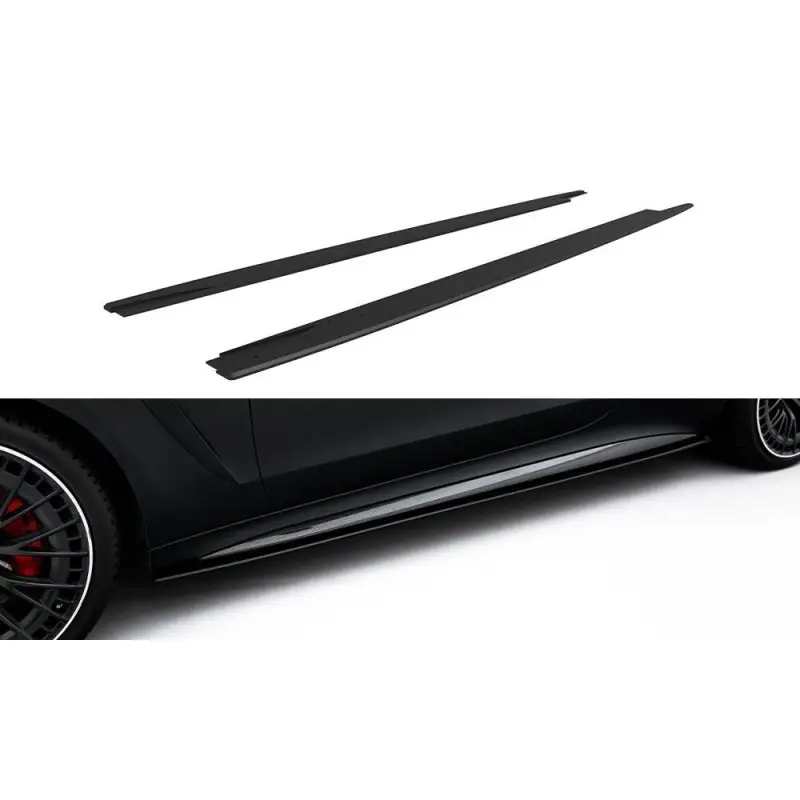 STREET PRO RAJOUTS DES BAS DE CAISSE MERCEDES-AMG CLE 53 C236 - MAXTONDESIGN - FINITION NOIR BRILLANT Pas Cher