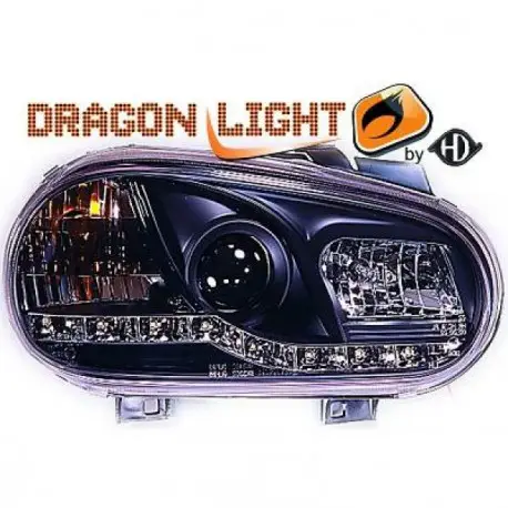 SET DE DEUX PHARES AVANT À LED - NOIR VW GOLF 4 - IV (97-03) H1/H1 - MOD 1 Jusqu’à Épuisement Des Stocks