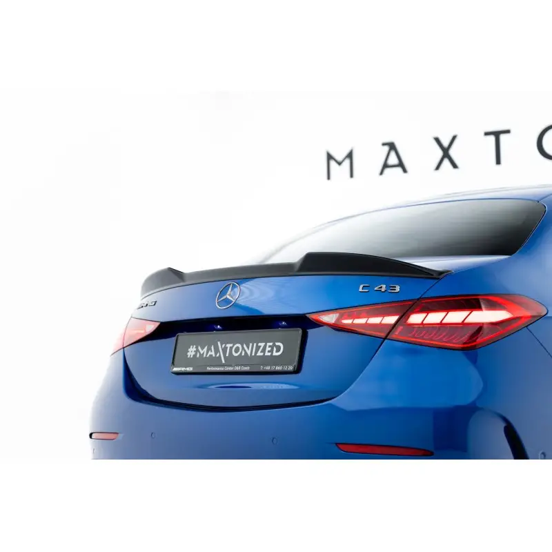 SPOILER CAP 3D MERCEDES-AMG C 43 / AMG-LINE SEDAN W206 - MAXTONDESIGN - FINITION NOIR BRILLANT Offre Exclusive