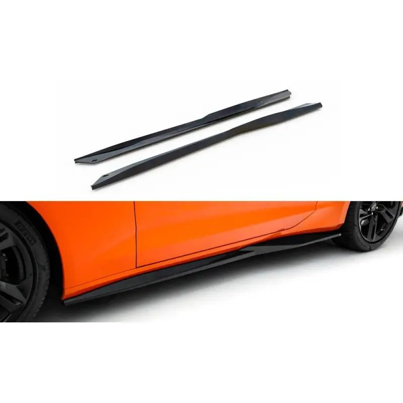 Super Prix RAJOUTS DES BAS DE CAISSE V.1 CHEVROLET CAMARO SS MK6 FACELIFT - MAXTONDESIGN - FINITION NOIR BRILLANT