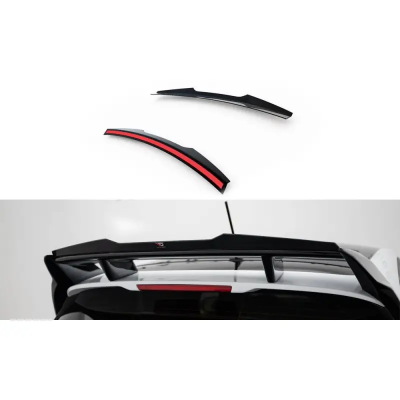 SPOILER CAP FORD FIESTA STANDARD / ST / ST-LINE MK8(POUR FO-FI-8-FH1FP) - MAXTONDESIGN - FINITION NOIR BRILLANT Offre Exclusive