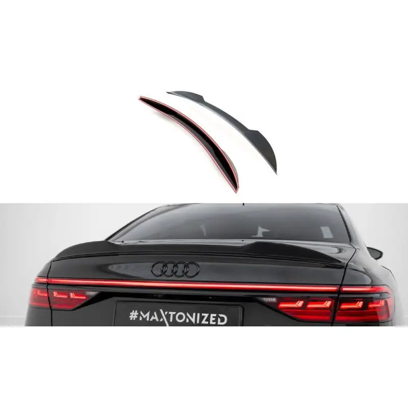 SPOILER CAP AUDI S8 / A8 S-LINE D5 FACELIFT - MAXTONDESIGN - FINITION NOIR BRILLANT Expédition Rapide
