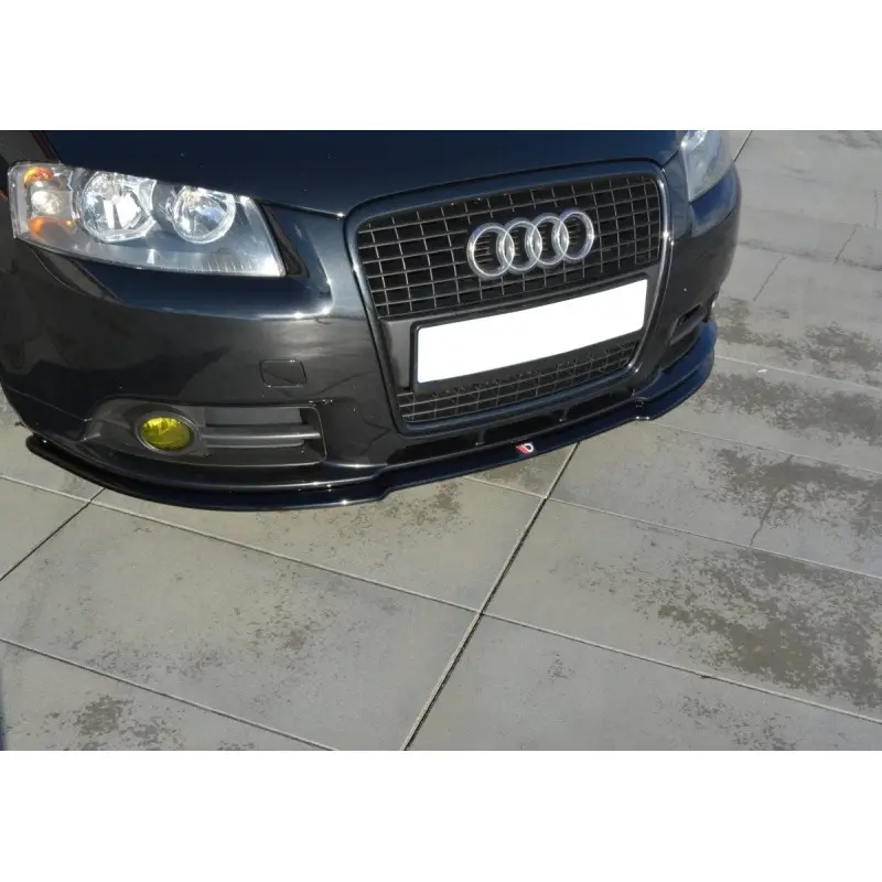 LAME DU PARE-CHOCS AVANT - SPLITTER AUDI A3 8P S-LINE - MAXTON DESIGN - FINITION NOIR BRILLANT Commander Vite