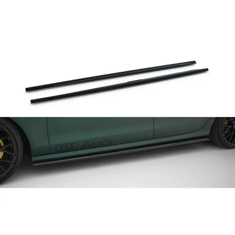 RAJOUTS DES BAS DE CAISSE V.2 AUDI A6 S-LINE / S6 C7 - MAXTONDESIGN - FINITION NOIR BRILLANT Achetez Aujourd’hui