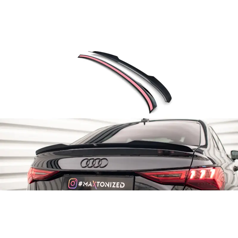 Commande En Gros SPOILER CAP AUDI A3 S-LINE SEDAN / S3 SEDAN 8Y FACELIFT - MAXTONDESIGN - FINITION NOIR BRILLANT (20-25)