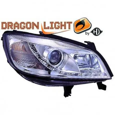 Affaire À Saisir SET DE DEUX PHARES AVANT A LED OPEL ZAFIRA (99-05) - H1/H1 - FOND CHROME