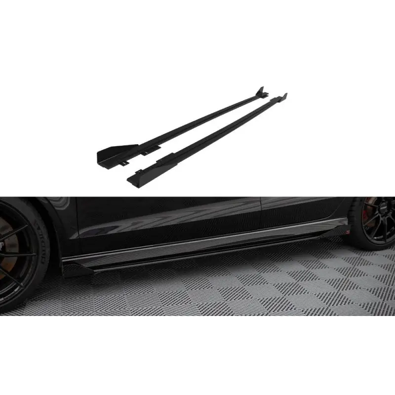 STREET PRO RAJOUTS DES BAS DE CAISSE V.1 + FLAPS AUDI RS3 SEDAN 8V FACELIFT - MAXTONDESIGN Meilleur Prix