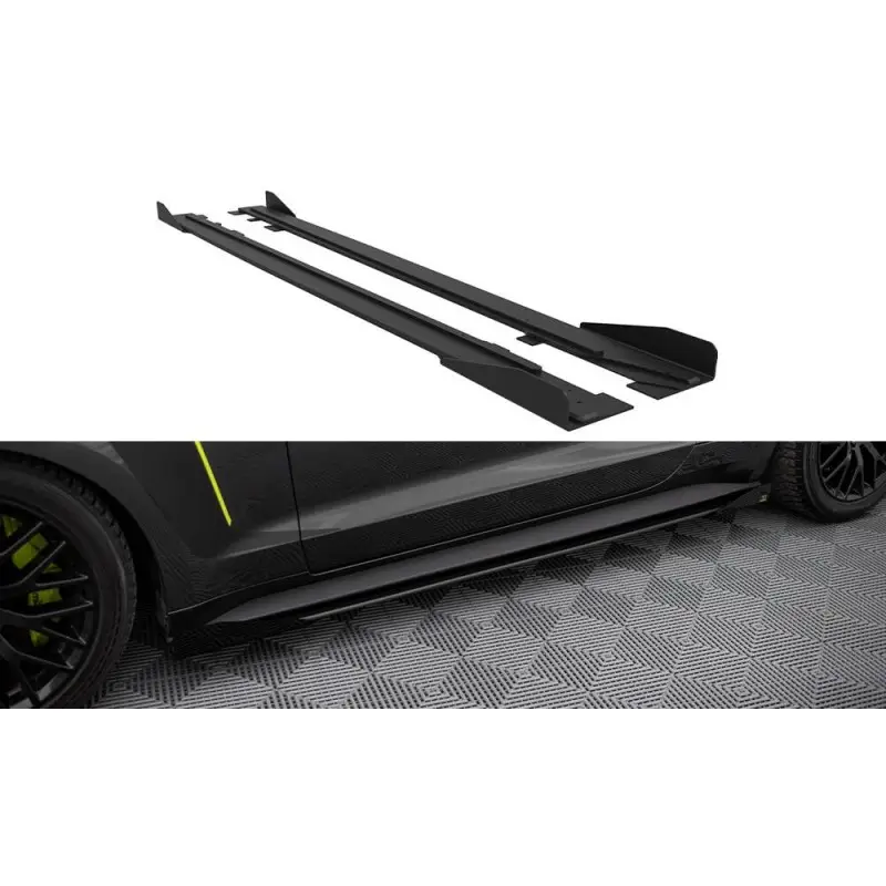 STREET PRO RAJOUTS DES BAS DE CAISSE + FLAPS FORD MUSTANG GT MK6- MAXTONDESIGN Quantité Limitée