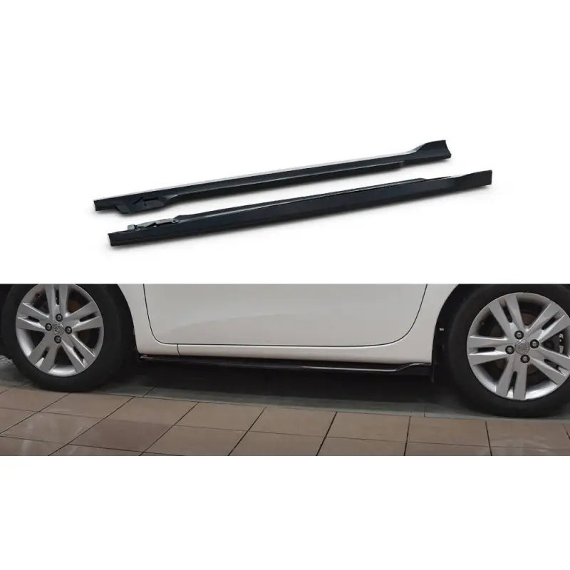 RAJOUTS DES BAS DE CAISSE TOYOTA IQ - MAXTONDESIGN - FINITION NOIR BRILLANT Commande En Gros