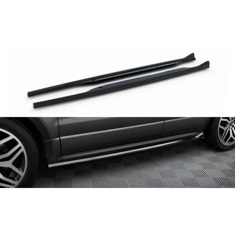 Top Vente RAJOUTS DES BAS DE CAISSE LAND ROVER RANGE ROVER EVOQUE MK1 FACELIFT - MAXTONDESIGN - FINITION NOIR BRILLANT