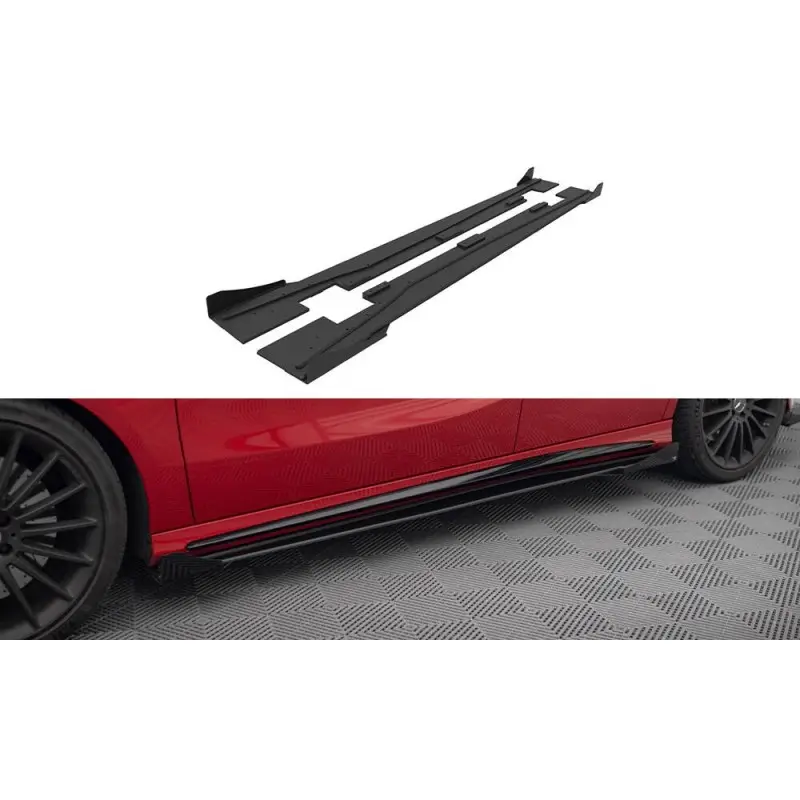STREET PRO RAJOUTS DES BAS DE CAISSE + FLAPS MERCEDES-BENZ A 45 AMG W176 FACELIFT - MAXTONDESIGN Remise